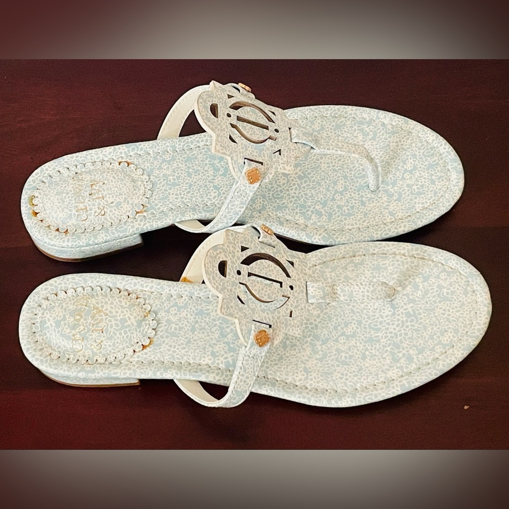 New Women’s Crown & Ivy Wylie Flip Flop Sandals In Color Aqua, Sz: 8.5M - Picture 2 of 9